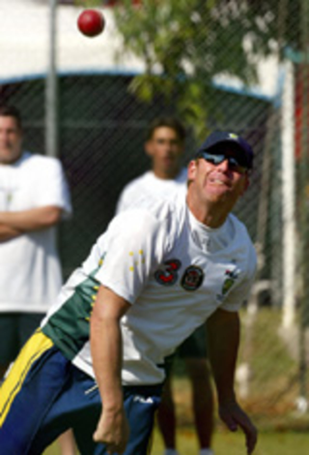 Shane Warne in the nets, Darwin, June 30, 2004