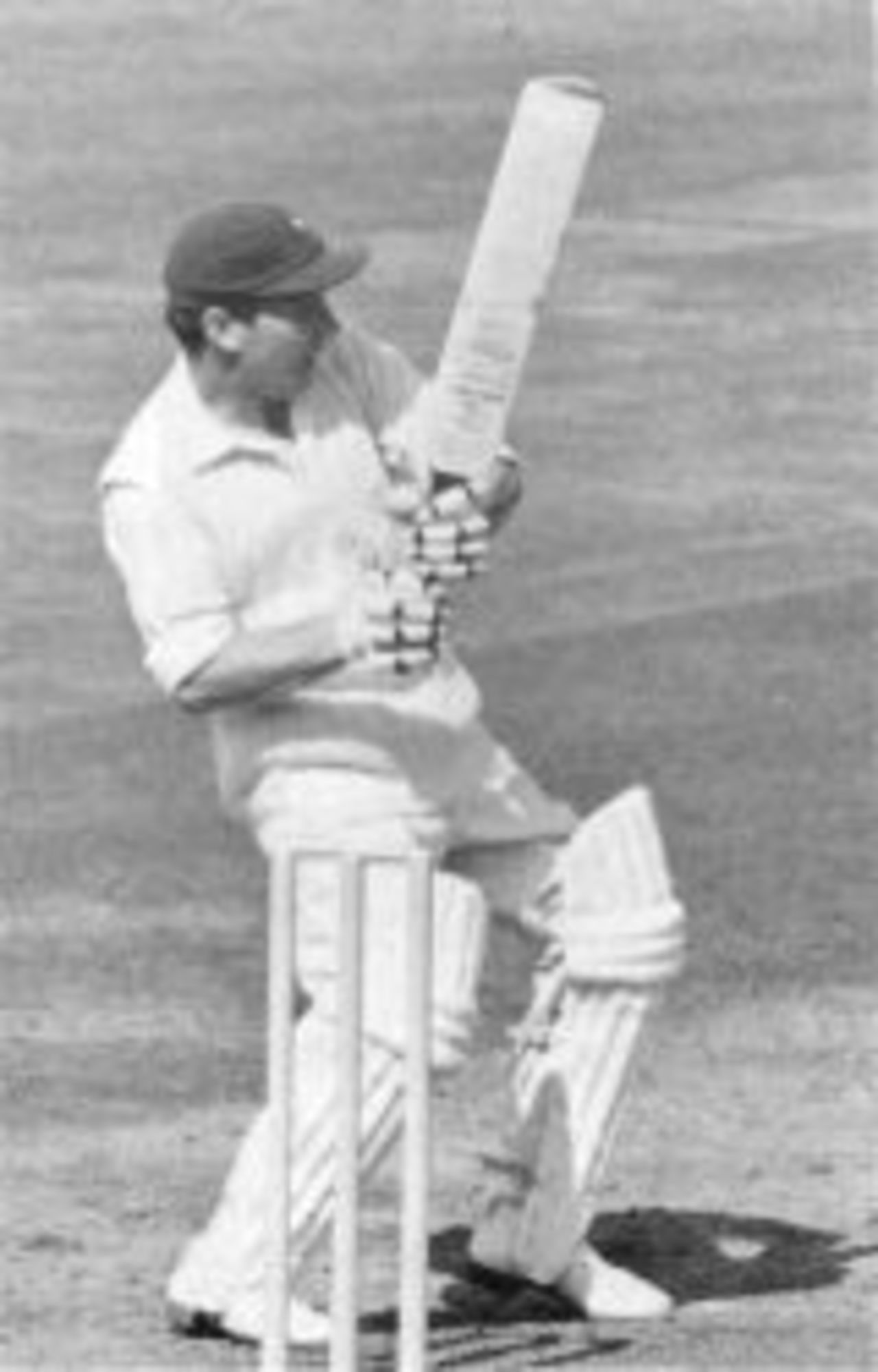 Alan Rees pulling a ball during the match with Middlesex in 1965