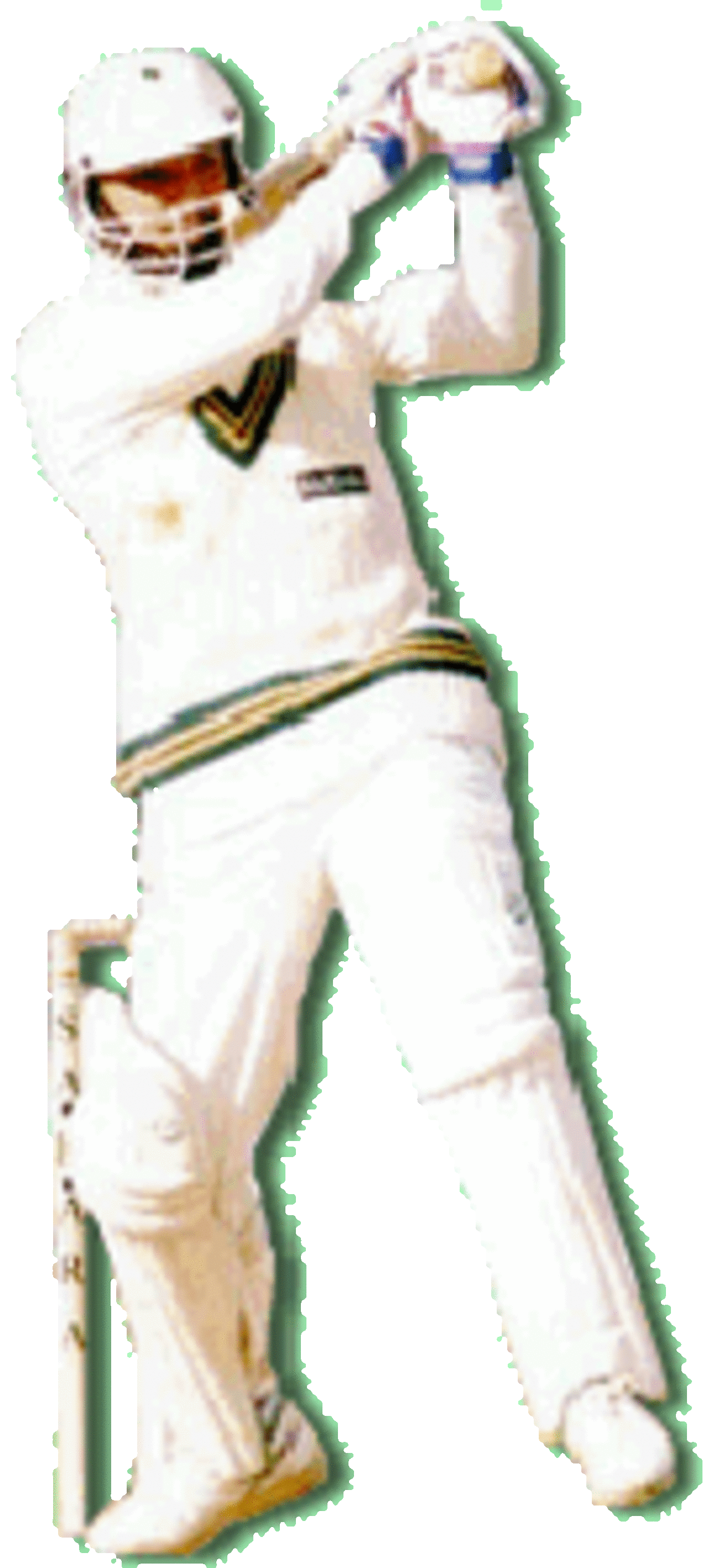 Azhar Mahmood the new Pakistan star all-rounder driving off the backfoot, Sahara Cup 1997