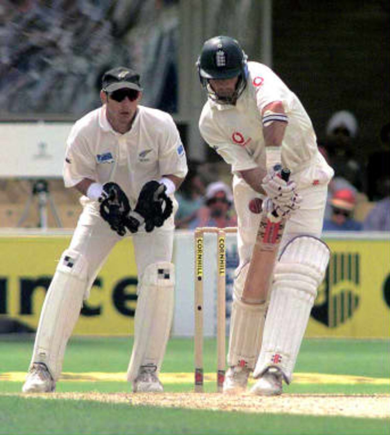 Hussain beaten by Vettori New Zealand in England, 1999, 1st Test, England v New Zealand,  Edgbaston, Birmingham,  3 July 1999.