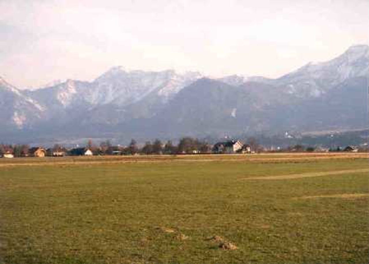 A view of an Austrian cricket ground in the Alps