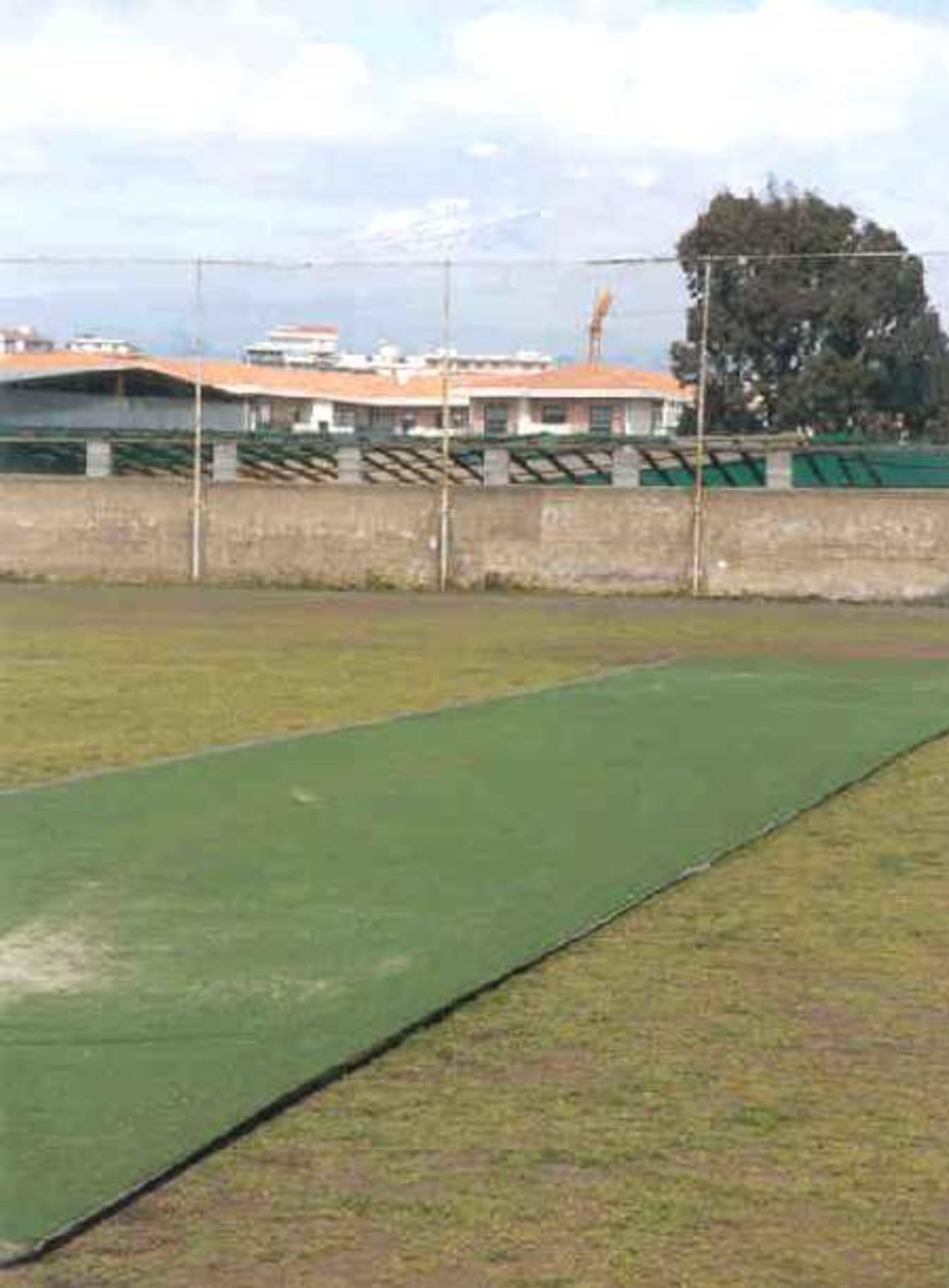 Another view of an artificial cricket pitch in Italy
