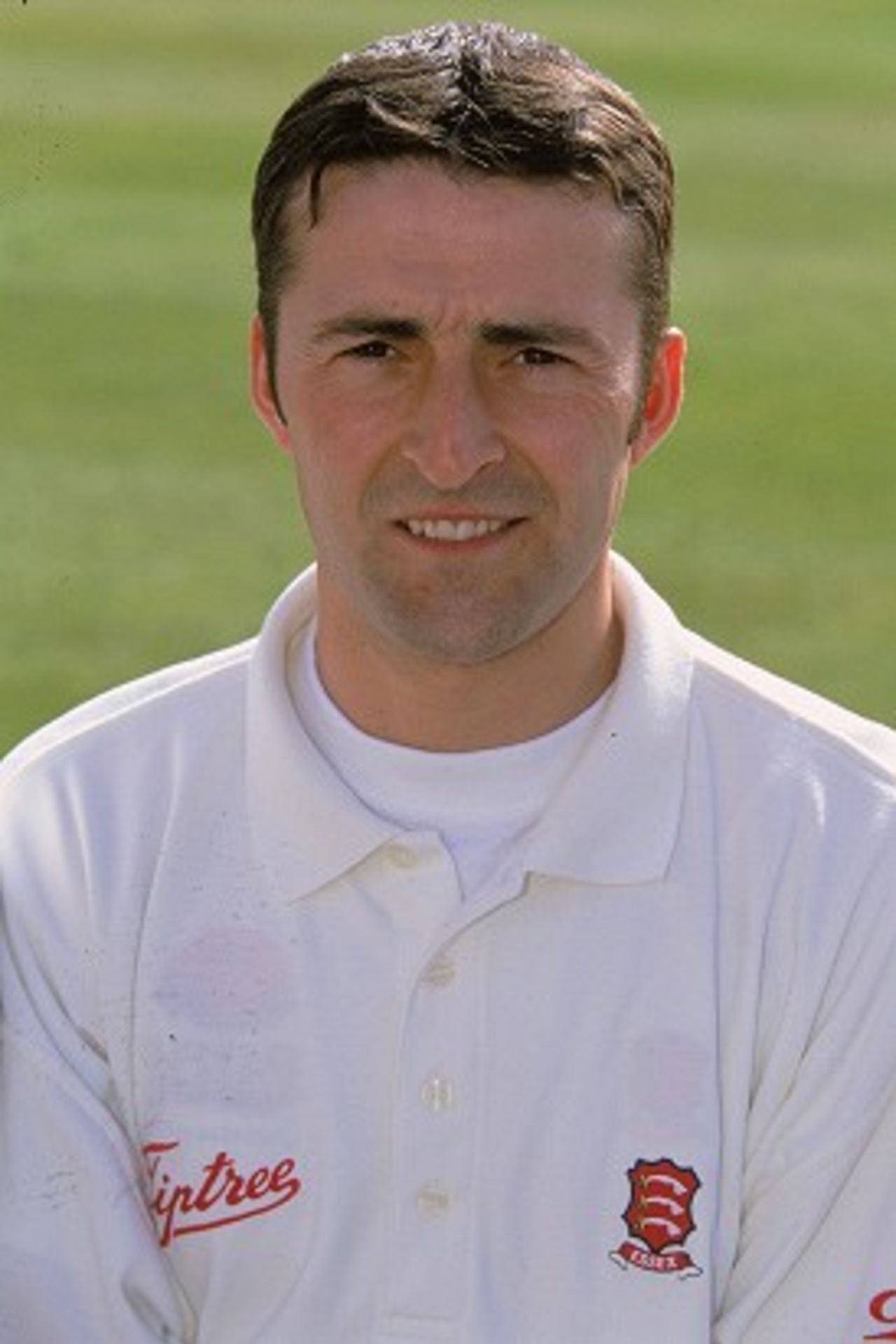 10 Apr 2000: Portrait of Paul Grayson taken at an Essex County Cricket Club photocall in Chelmsford, England.