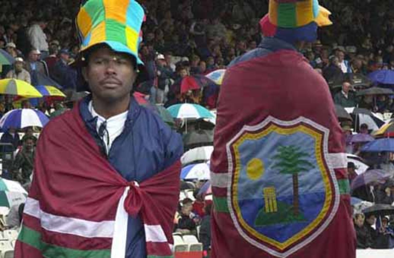 A Windies supporter leaving no doubt where his loyalities lie