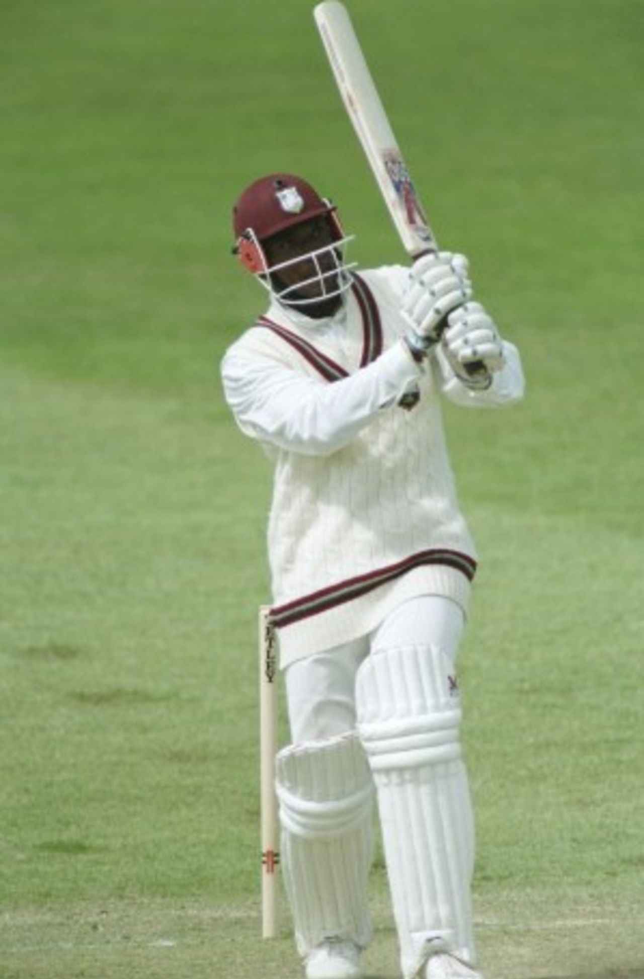 May 1995: Carl Hooper of the West Indies during his innings of 176 against Somerset at Somerset.