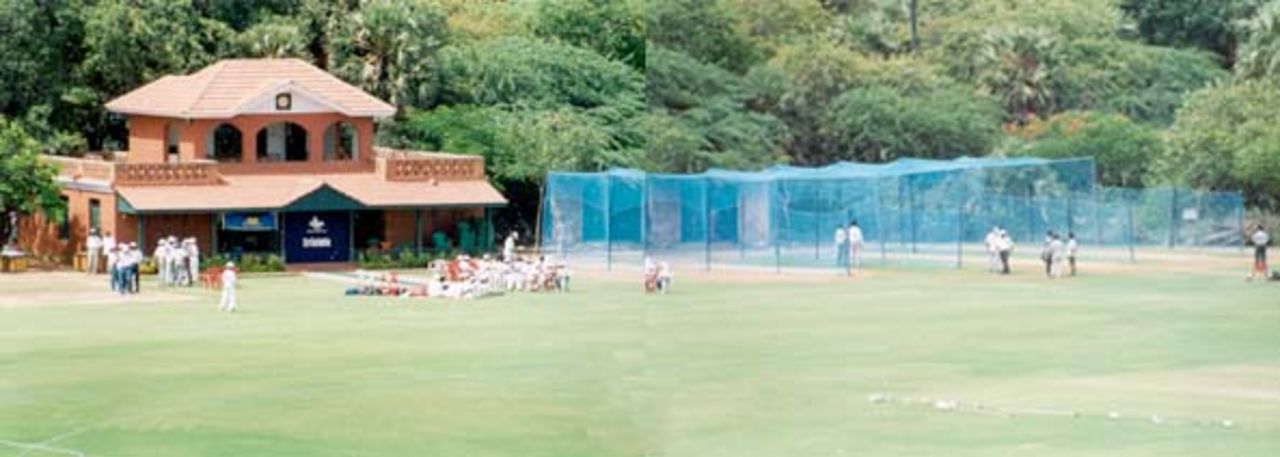 The pavilion at IIT Chemplast ground buzzing with activity