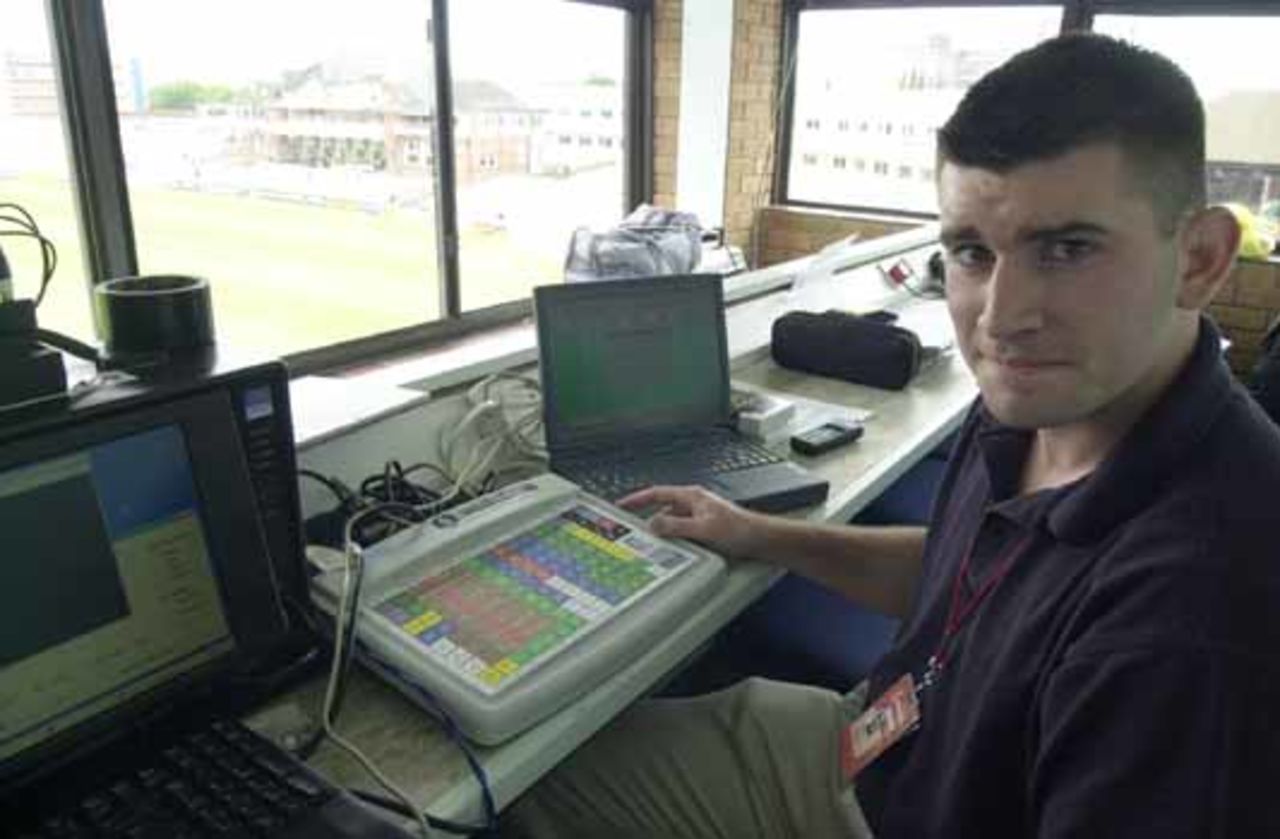 ECB Cricket Analyst Nick Slade demonstrates the StatsMaster video analysis system which has been givng video and statistical feedback to the England team for the past 4 years