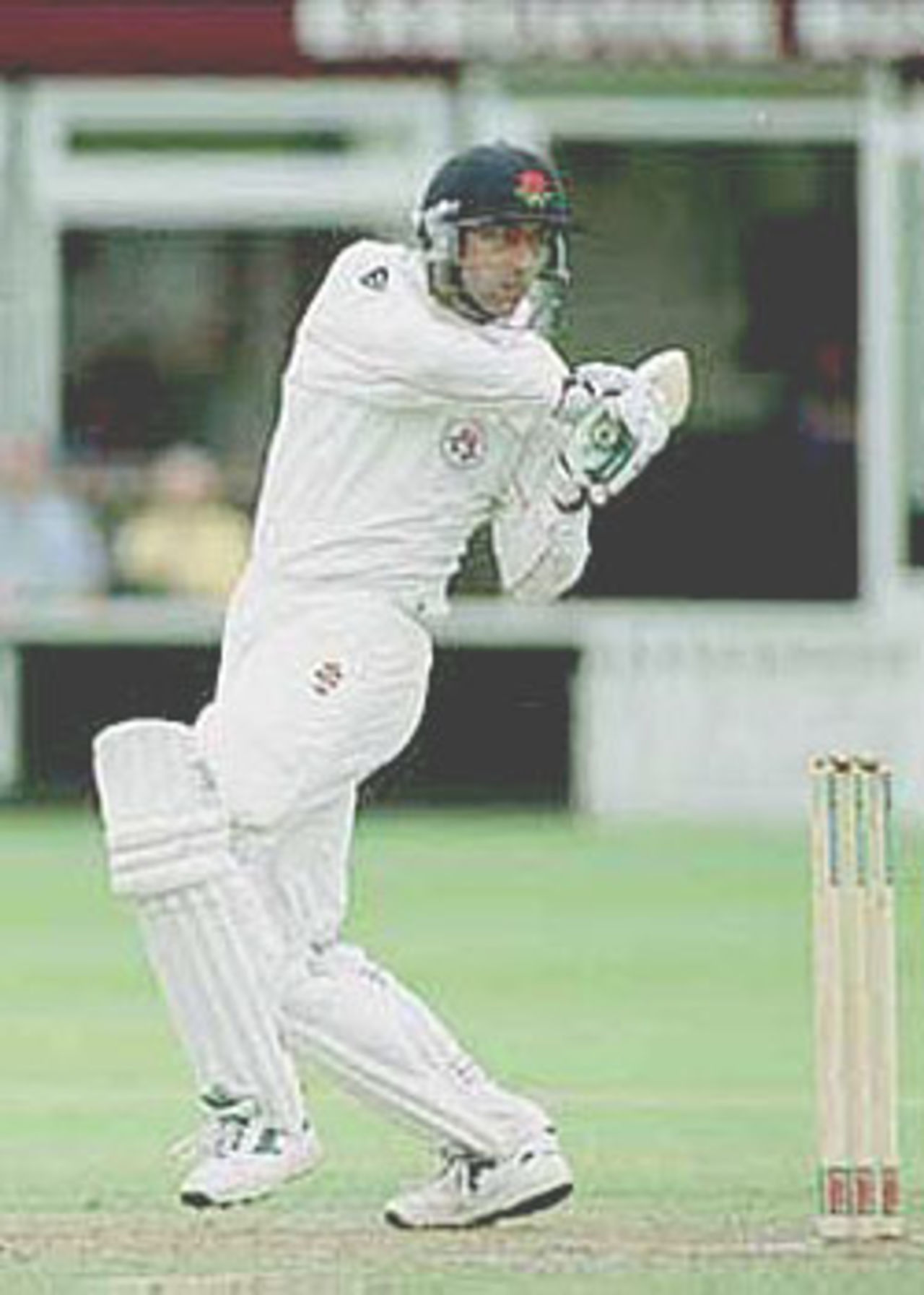 Joe Scuderi whips a short ball through the on side, PPP healthcare County Championship Division One, 2000, Somerset v Lancashire, County Ground, Taunton, 12-15 July 2000(Day 1).