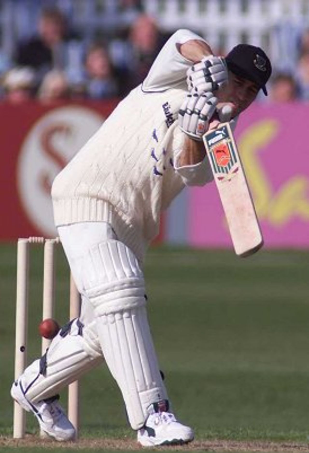 23 Apr 2000: Michael Bevan of Sussex hits out during the Benson and Hedges game between Sussex and Hampshire at the County Ground Hove, Brighton.