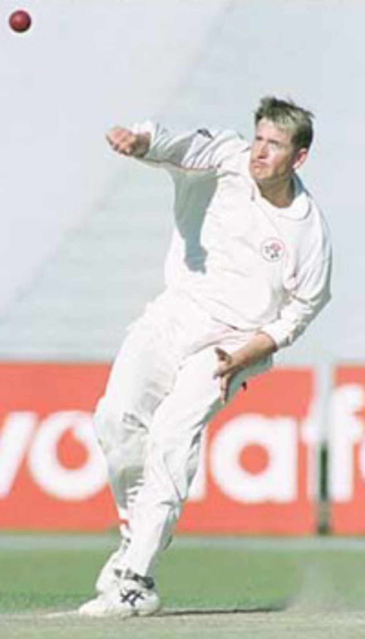 Yates in action against Durham, PPP healthcare County Championship Division One, 2000, Lancashire v Durham, Old Trafford, Manchester 19-22 July 2000 (Day 1).