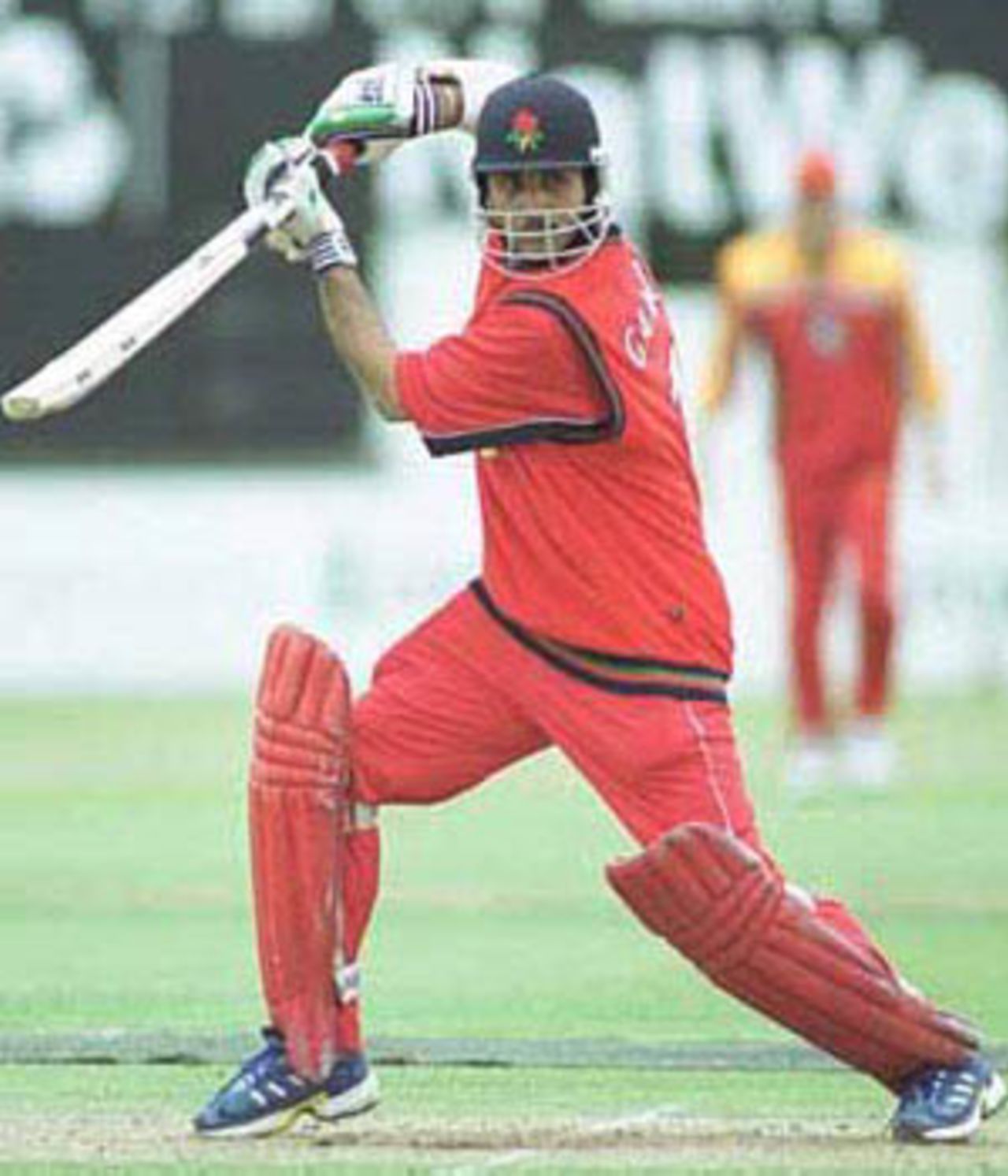 Ganguly guides the ball through point, National League Division One, 2000, Leicestershire v Lancashire, Grace Road, Leicester, 23 July 2000.