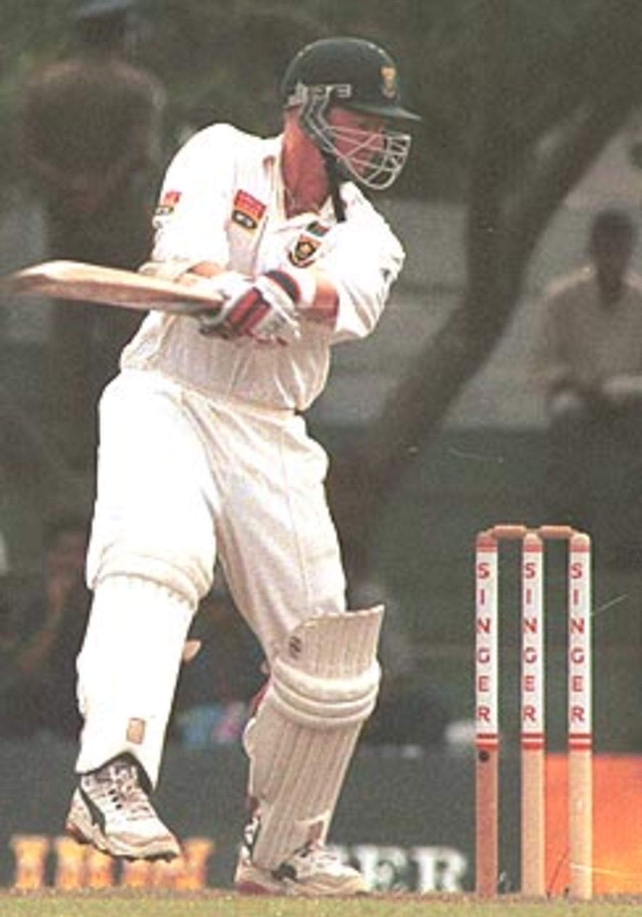 Klusener executes the cut. South Africa in Sri Lanka 2000/01, 2nd Test, Sri Lanka v South Africa Asgiriya Stadium, Kandy, 30 July-03 August 2000 (Day 1)