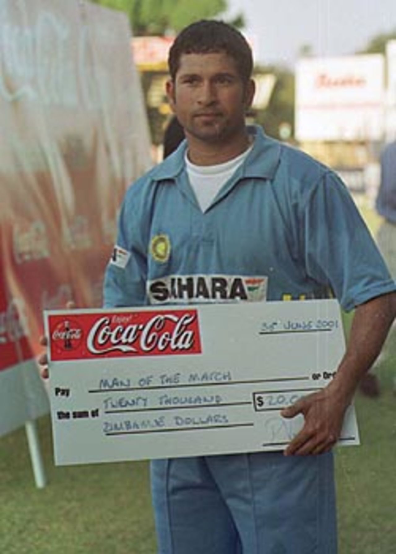 30 June 2001: Coca-Cola Cup (Zimbabwe) 2001, 4th Match, India v West Indies, Queens Sports Club, Bulawayo