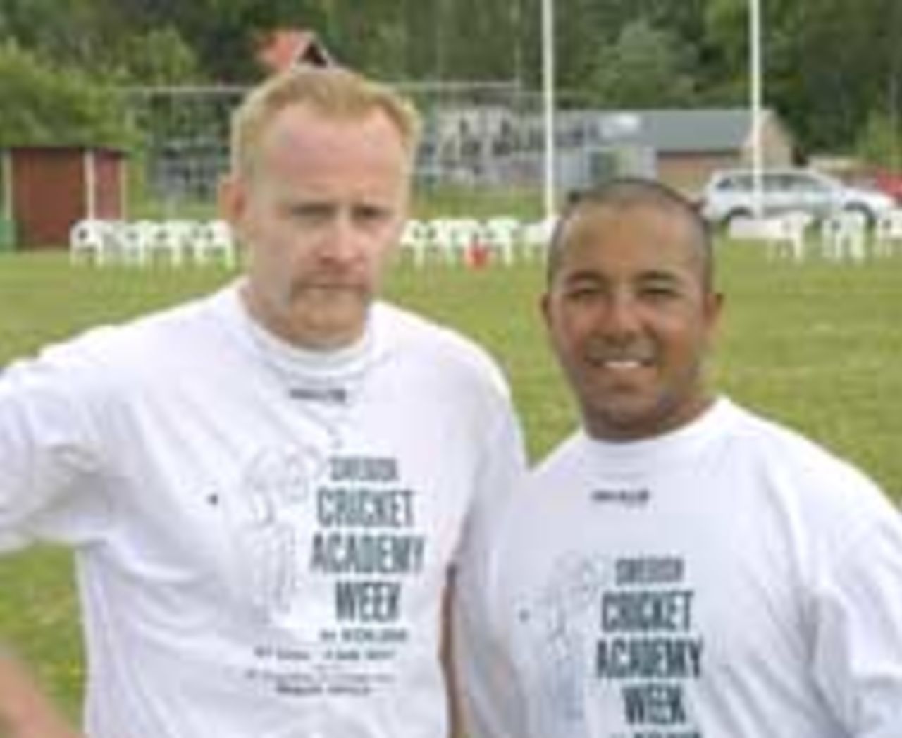 Paul Adams at the Sweden Cricket Academy