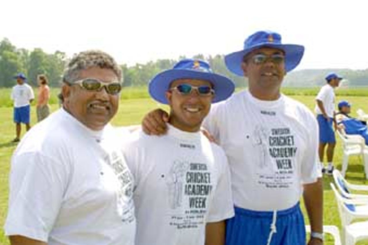 Paul Adams at the Sweden Cricket Academy