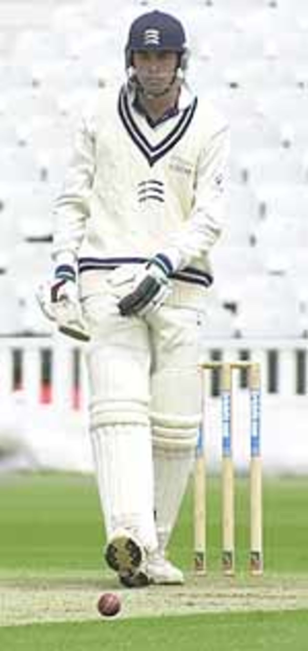 Pictured at Birmingham , June 2001 playing for Middlesex