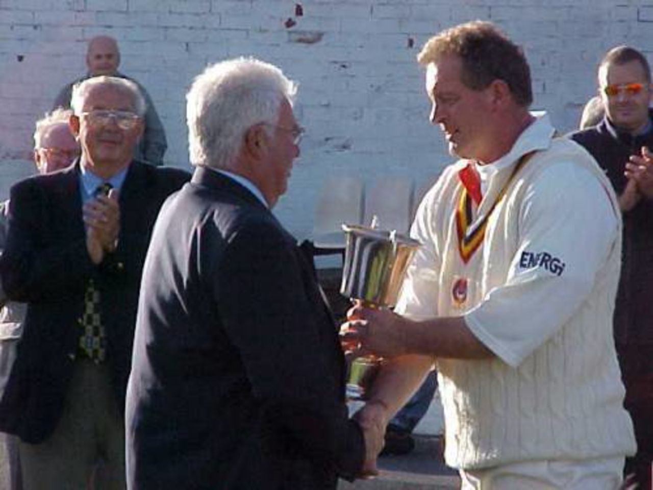 And then receives the cup