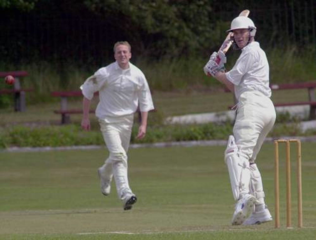 Todmorden opener Richard Baigent in action