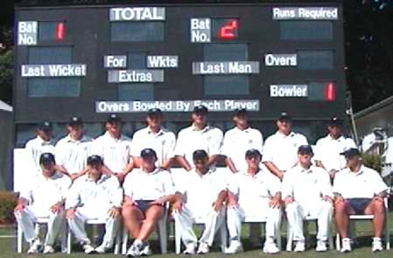 Namibian team photo for the 2001 ICC Trophy final against the Netherlands