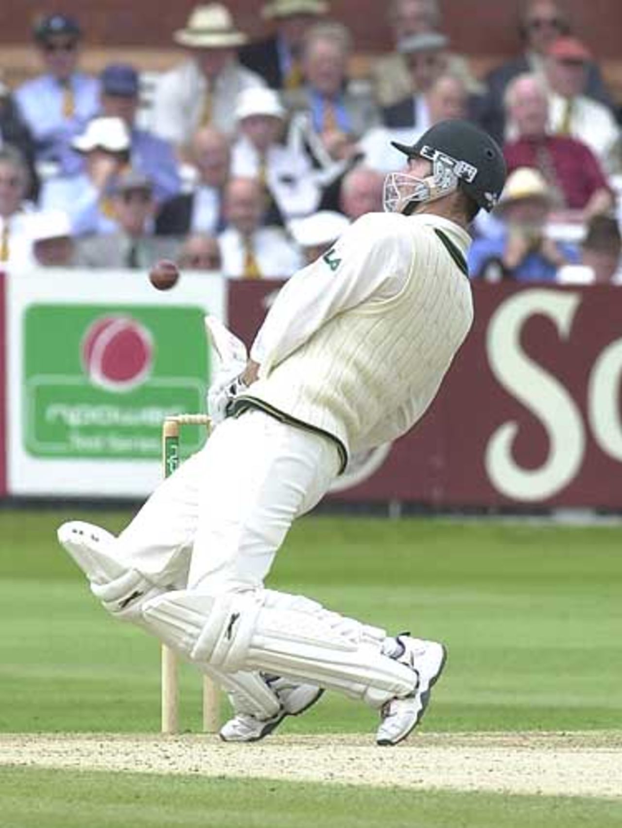 Martyn edges this ball from Caddick to be caught behind, England v Australia, The Ashes 2nd npower Test, Lords, 19-23 July 2001