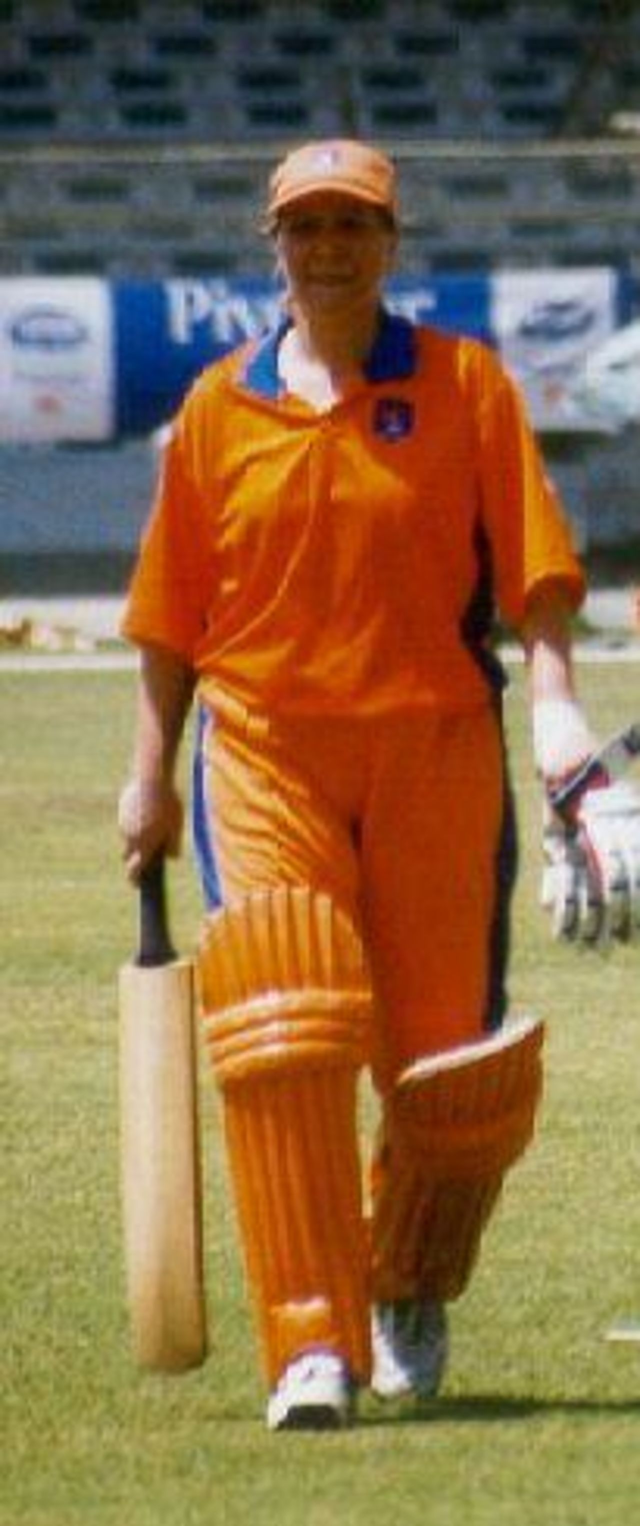 Birgit Viguurs leaving the field during a match v Pakistan, April 2001