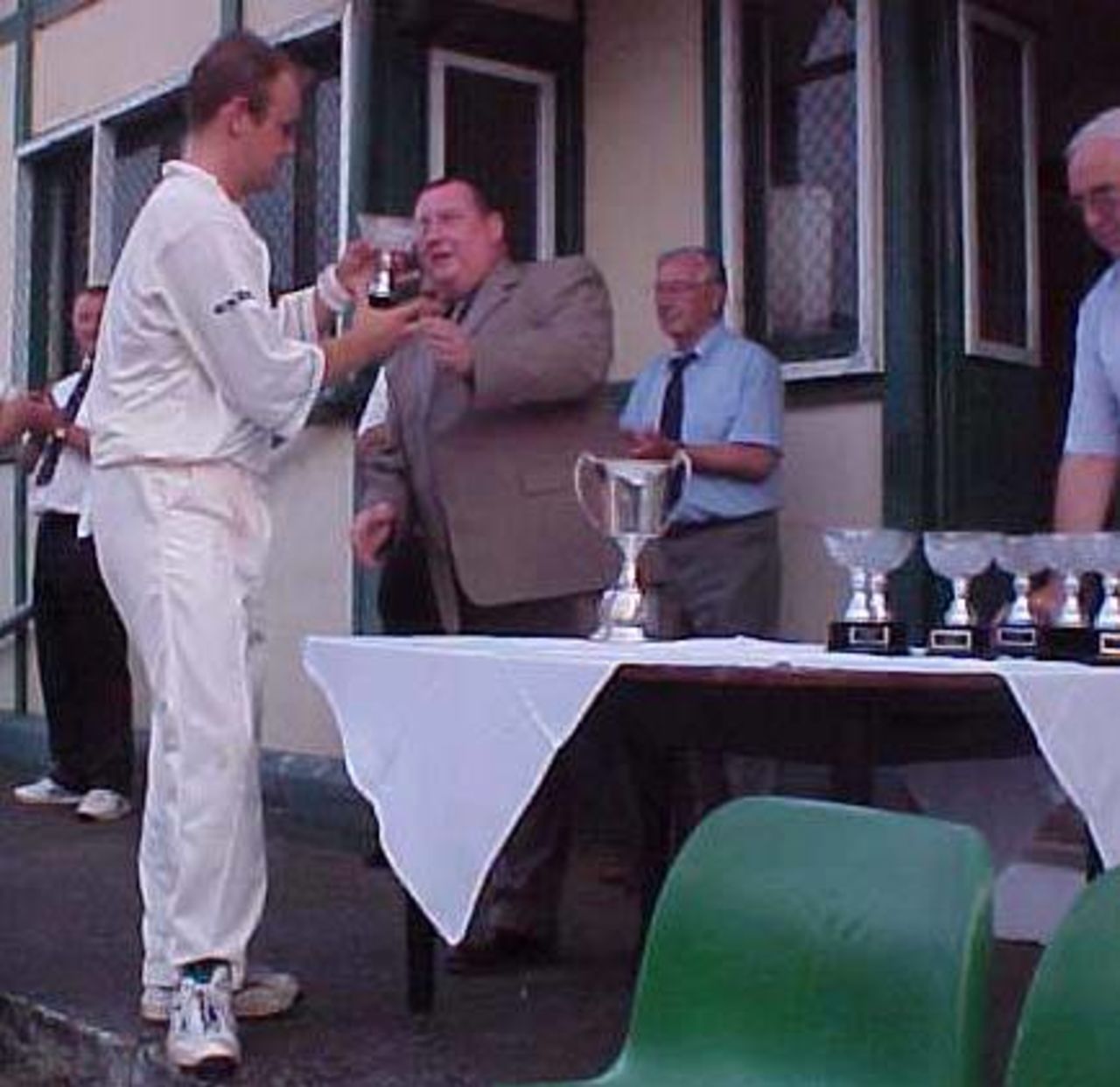 Scott Greaves receives his medal