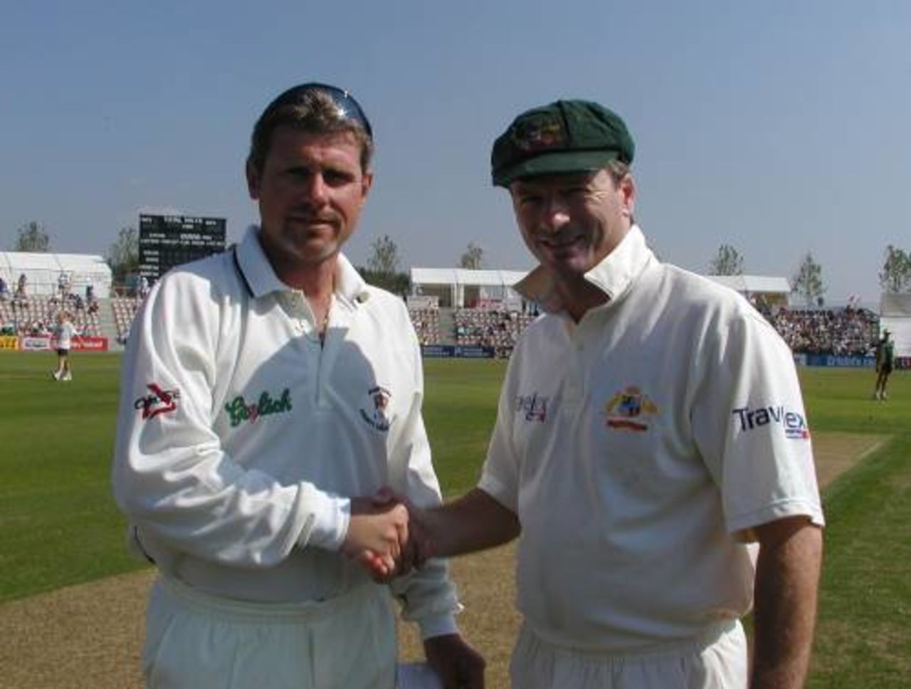 Robin Smith wins the toss at the start of a memorable game.
