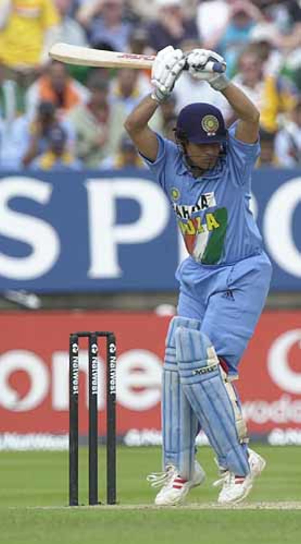 Tendulkar judges this delivery to be not worth bothering with, India v Sri Lanka at Birmingham, July 2002