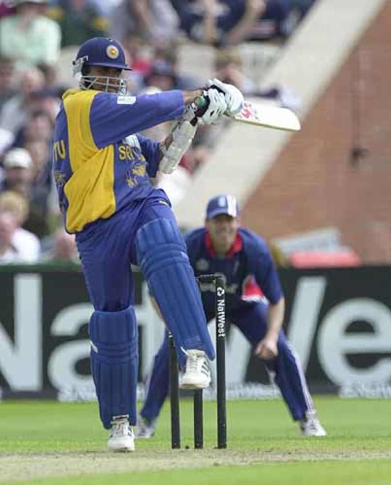 Atapattu plays a pull stroke in the Sri Lankan innings, England v Sri Lanka at Manchester, July 2002