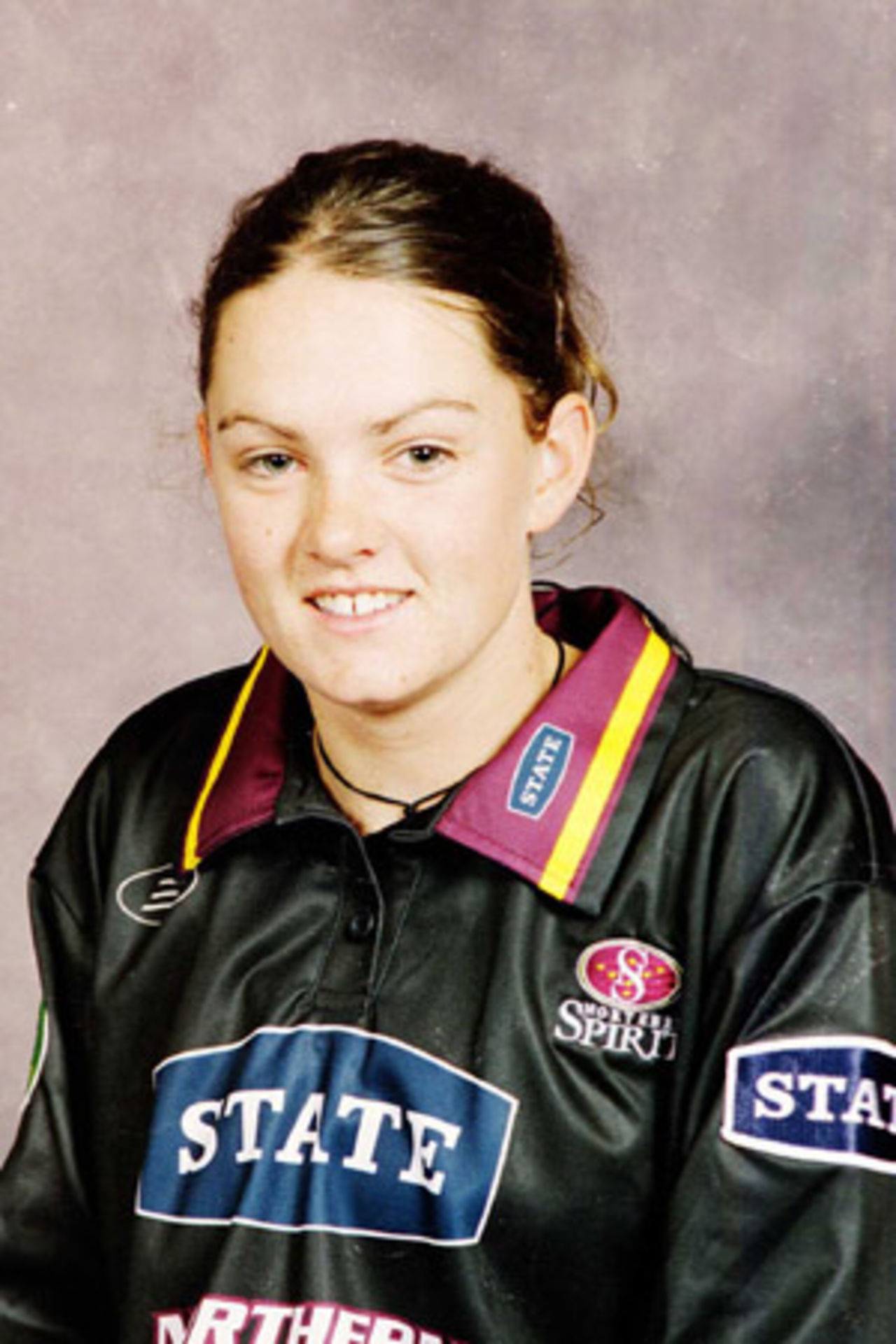 Portrait of Sarah Hutchins, Northern Districts women's player in the 2001/02 season.