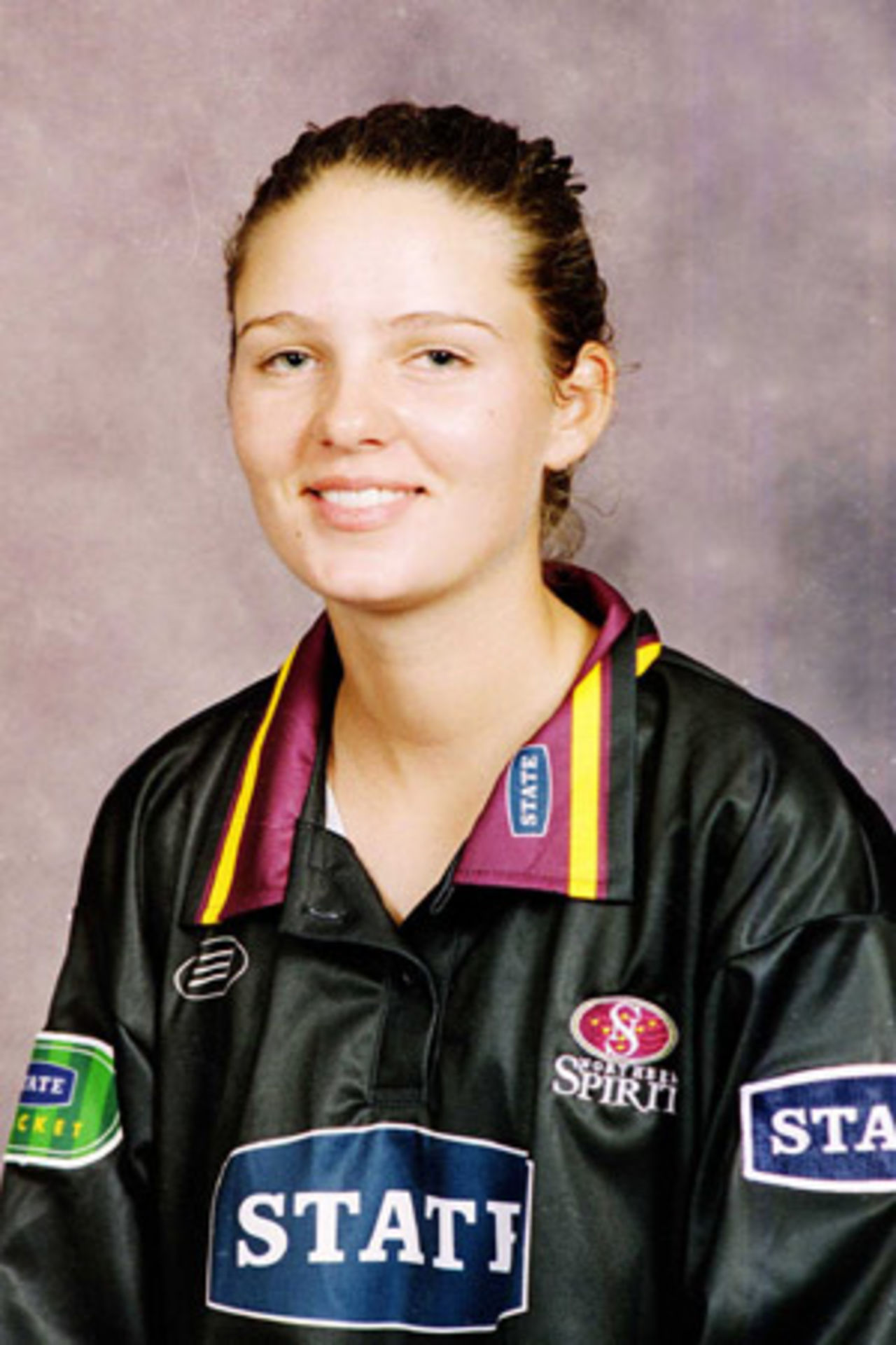 Portrait of Rosamund Kember, Northern Districts women's player in the 2001/02 season.