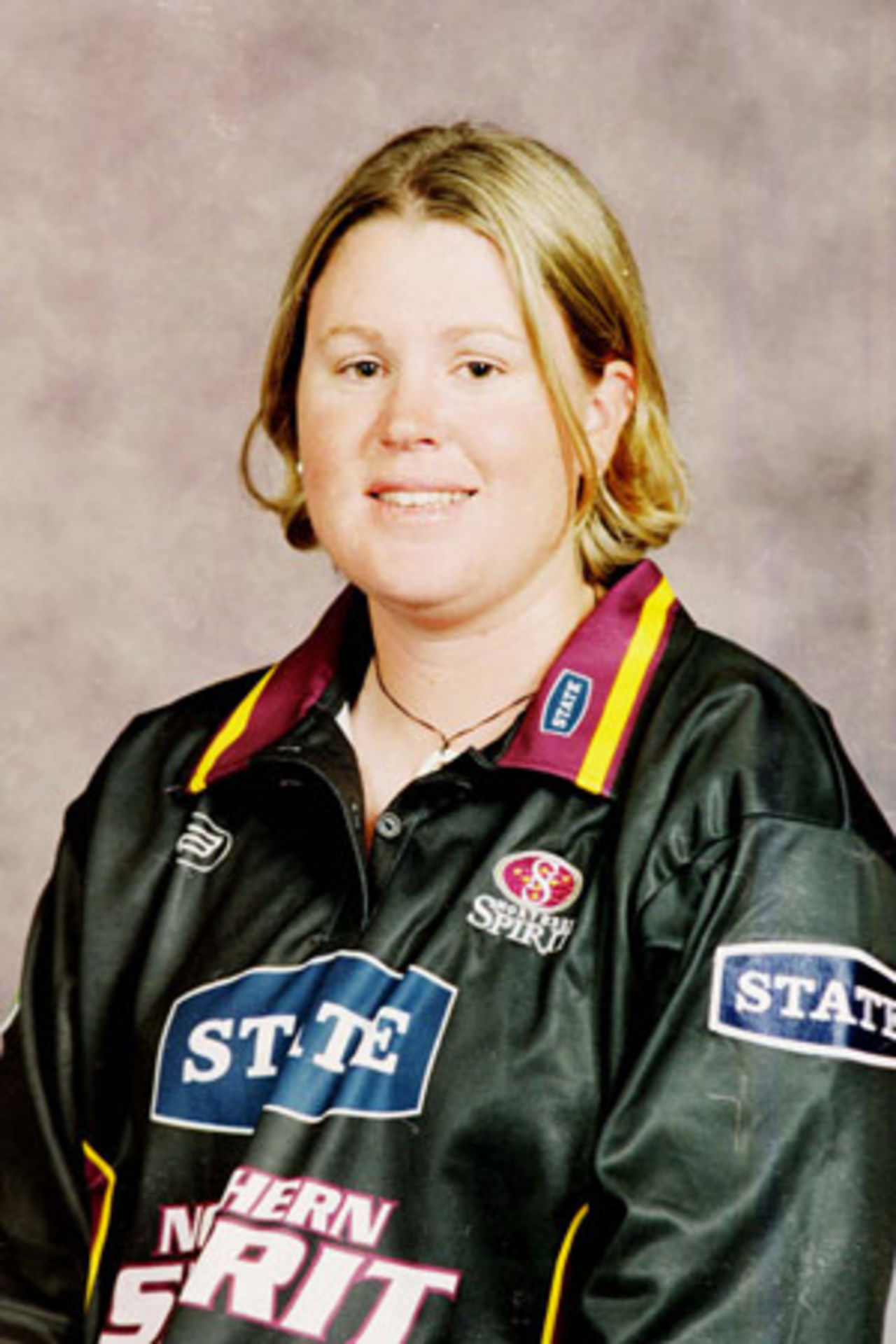 Portrait of Kirsty Moore, Northern Districts women's player in the 2001/02 season.