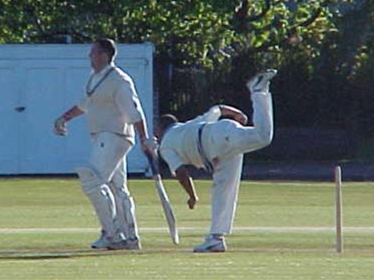 Paul Adams in action for Rishton in 2002 - no 1