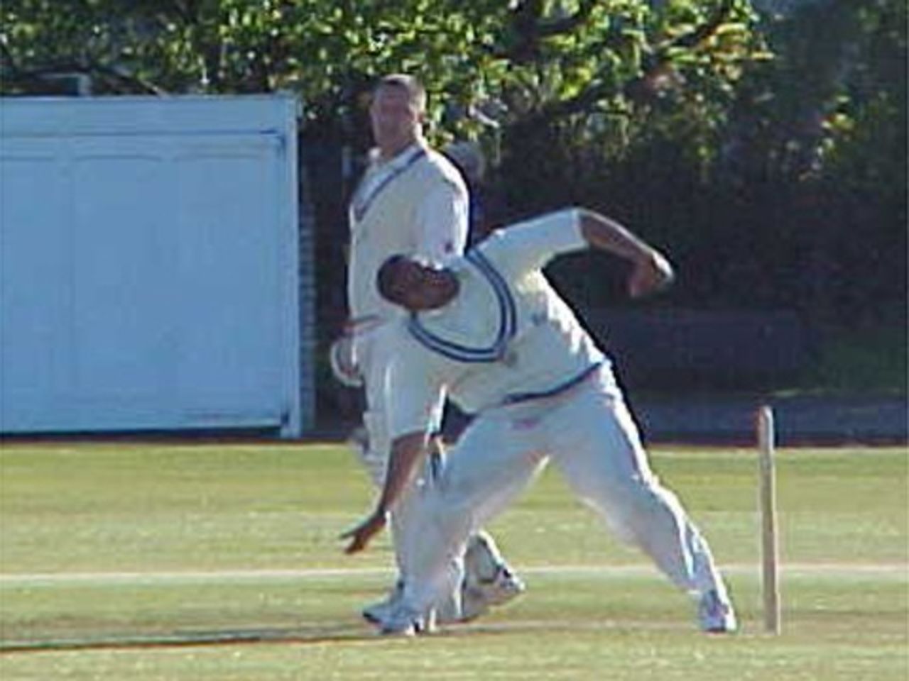 Paul Adams in action for Rishton in 2002 - no 2
