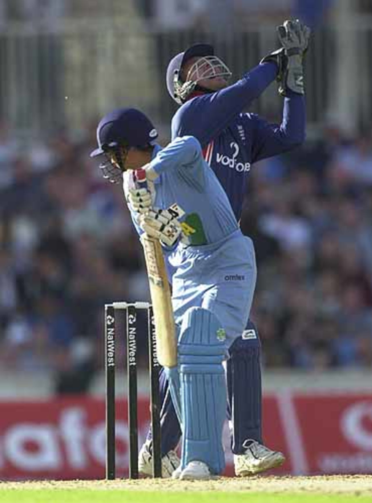 Stewart catches Ratra off the bowling of Irani for 2, England v India, NatWest Series, The Oval, Tue 9 Jul 2002