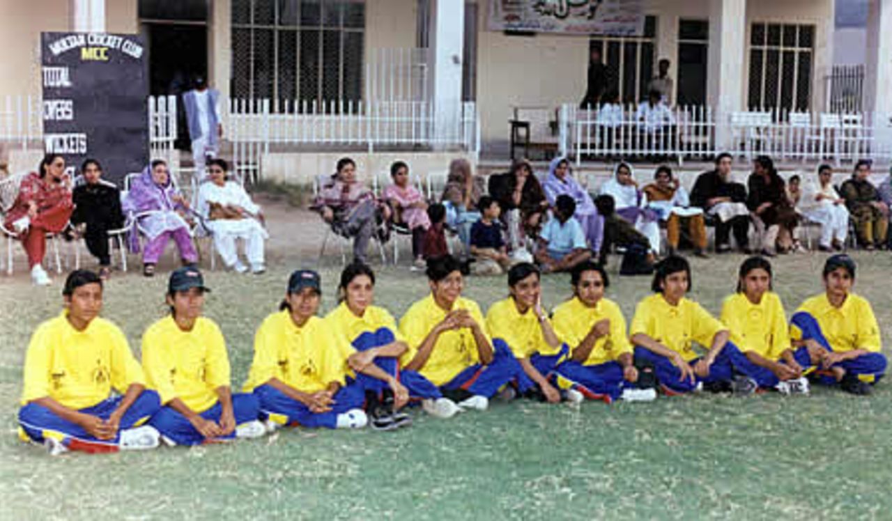 A Multan Cricket team waiting at the boundary, Multan