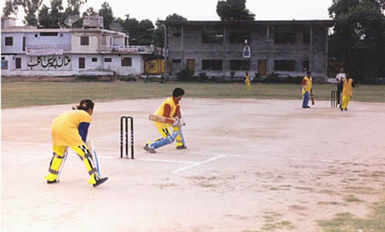 Multan Ladies Cricket team in action, Multan