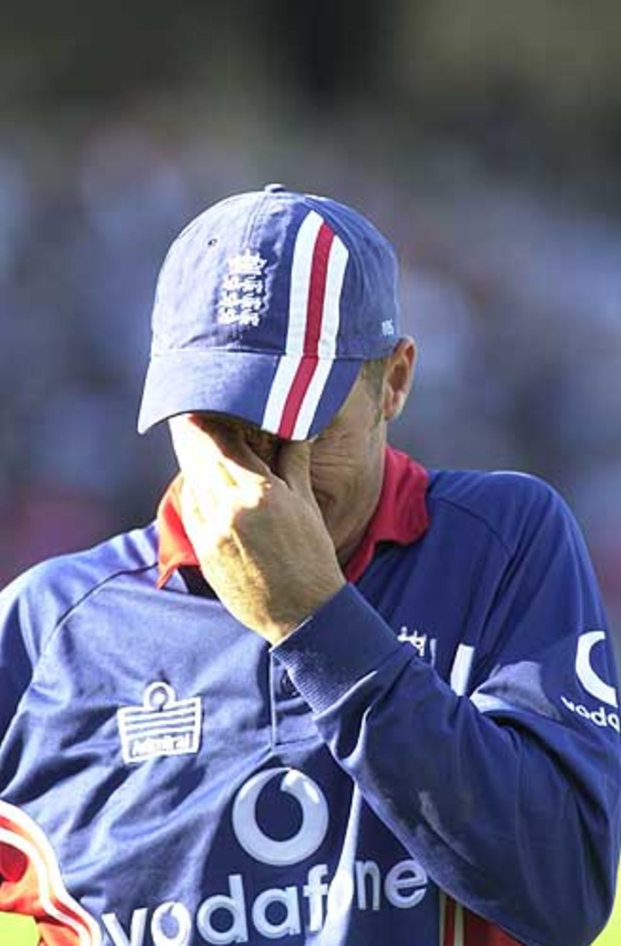 Nasser Hussain at the end of the match, 13th Jul 2002, NatWest Series Final at Lord's, 13th Jul 2002