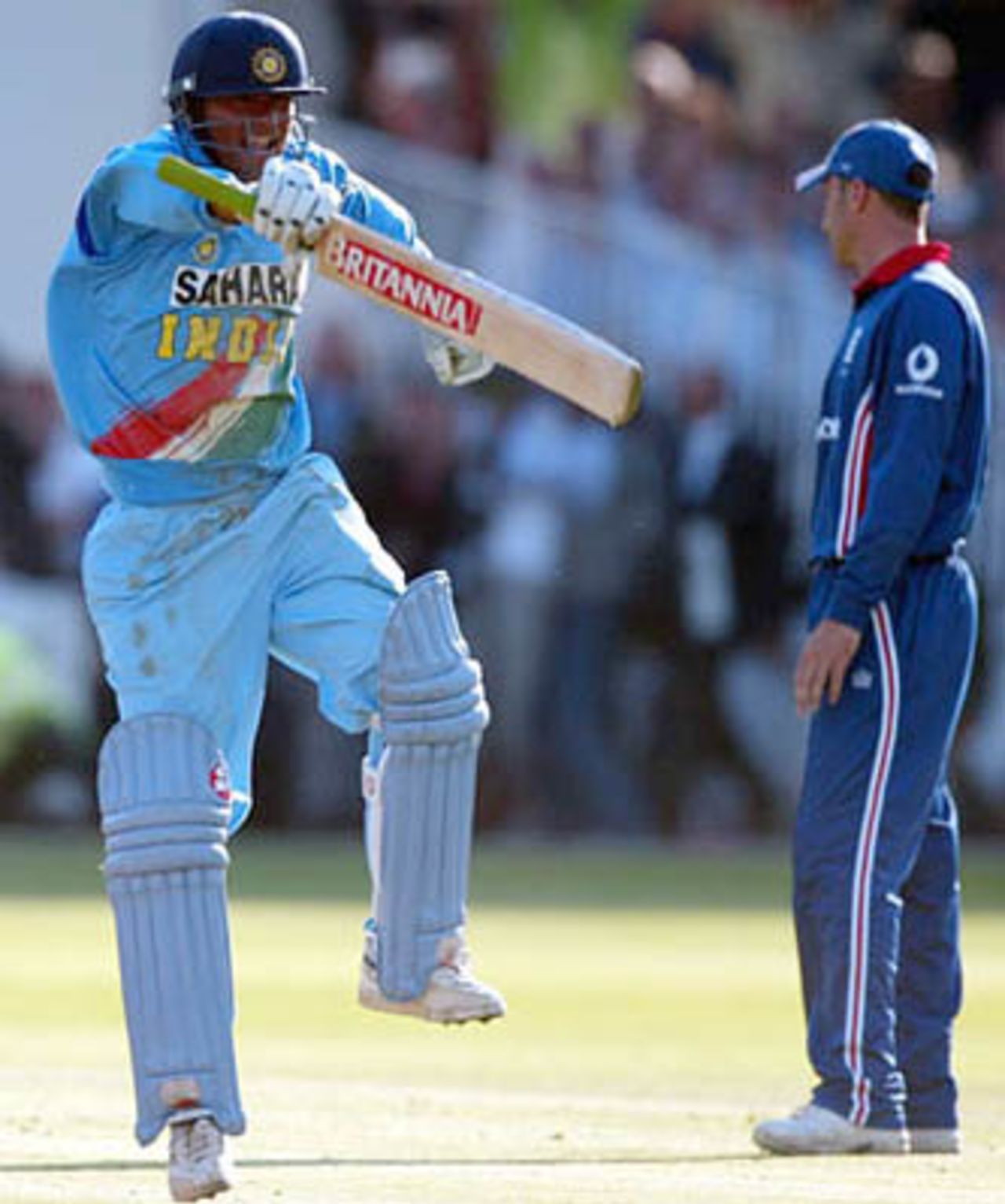 Hussain looks on as Kaif renders his version of the victory jig