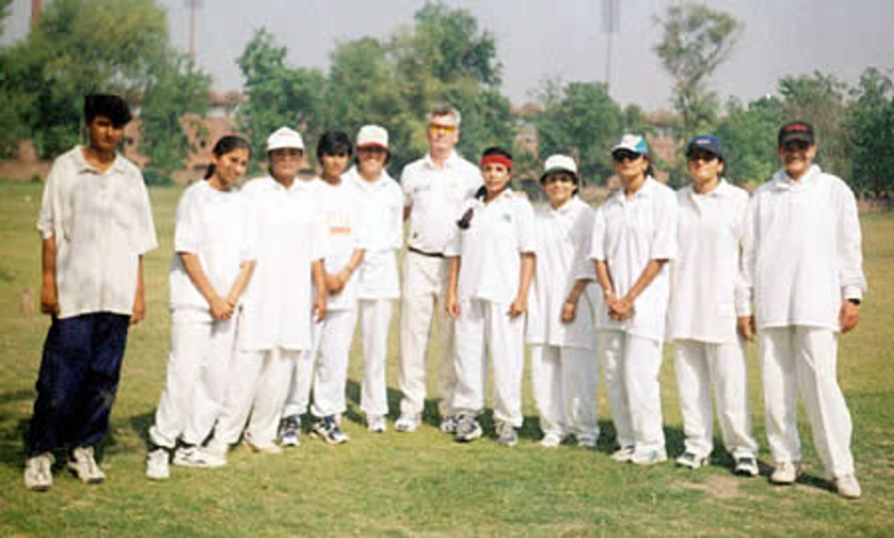 PWCA players with Dan Keisel (Physio Pakistan team), LCCA Ground, Lahore