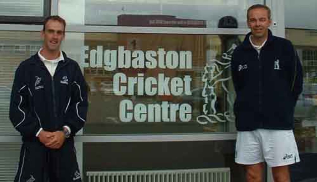 Brían O'Rourke with Richard Cox at Edgbaston