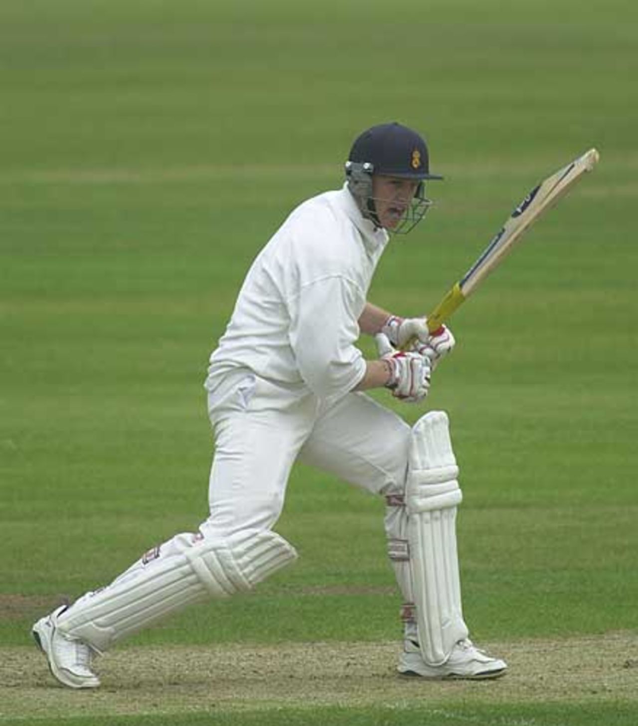 Andrew Gait at the crease on day one of the local derby between Notts and Derby at the County Ground Derby