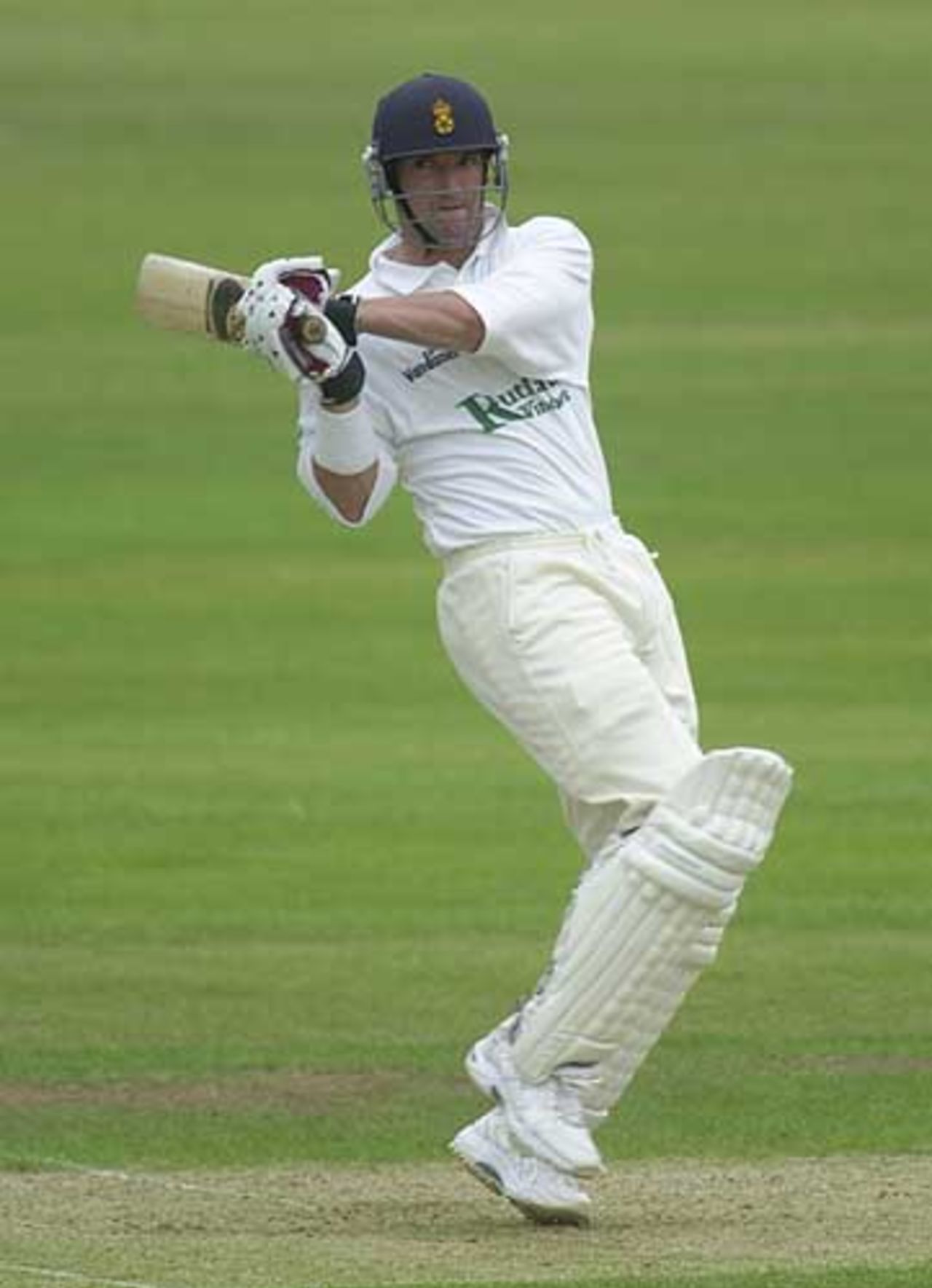 Michael DiVenuto with a pull shot in his innings of 91, Notts and Derby at the County Ground Derby