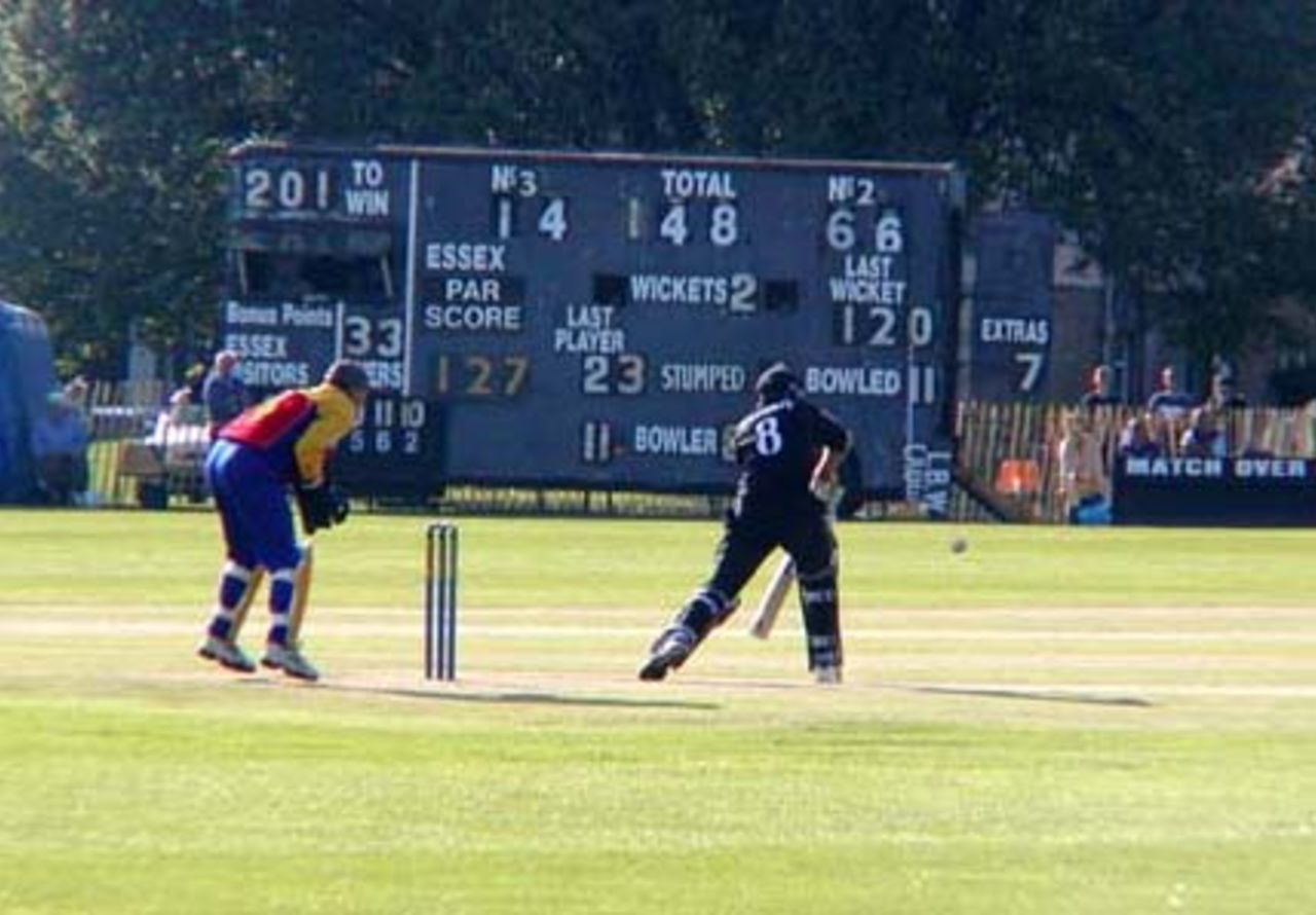 Neil Johnson on his way to 83 against the Essex Eagles at Southend