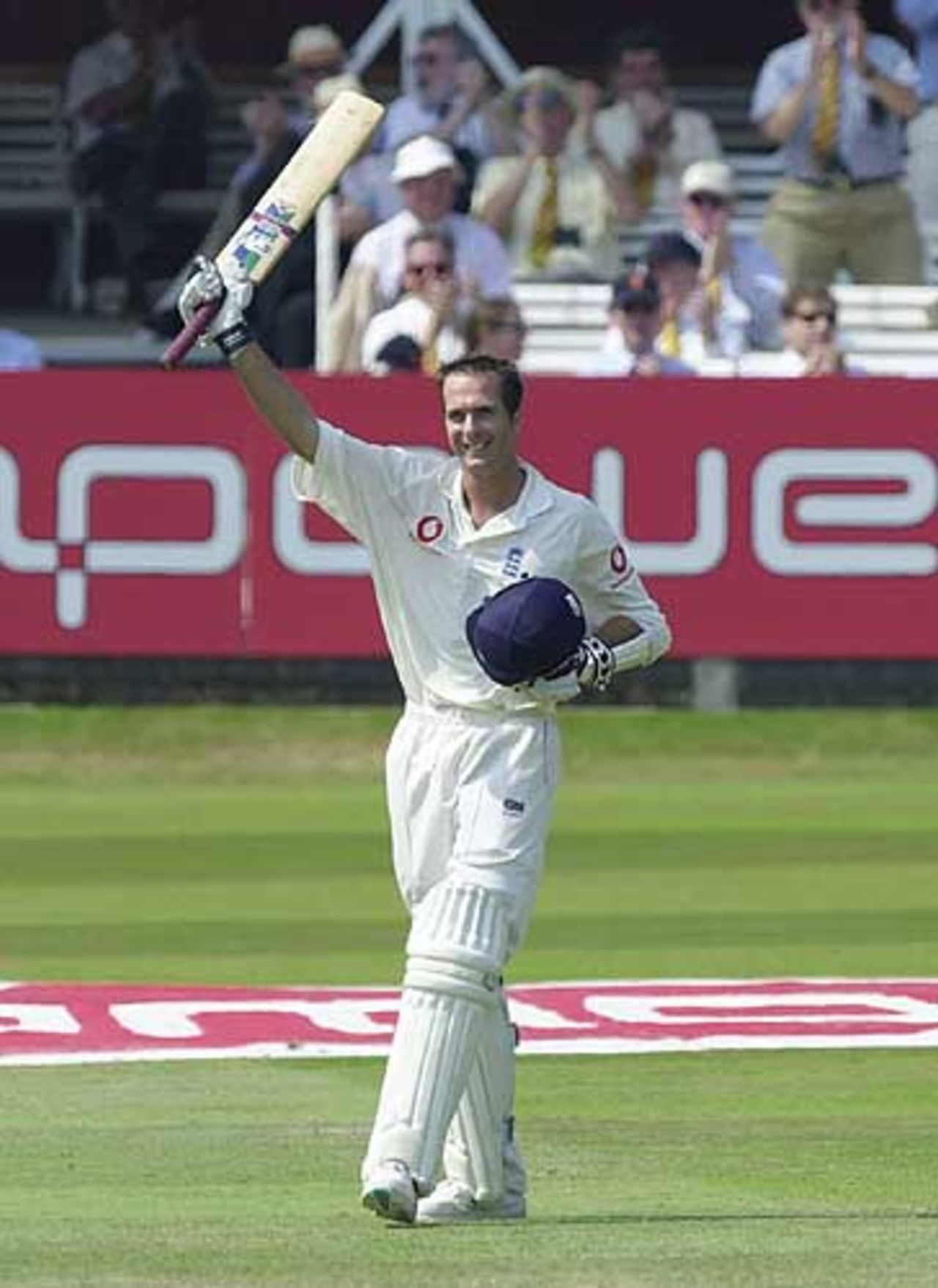 Vaughan celebrates his 3rd Test Match 100, England v India 1st npower Test at Lord's