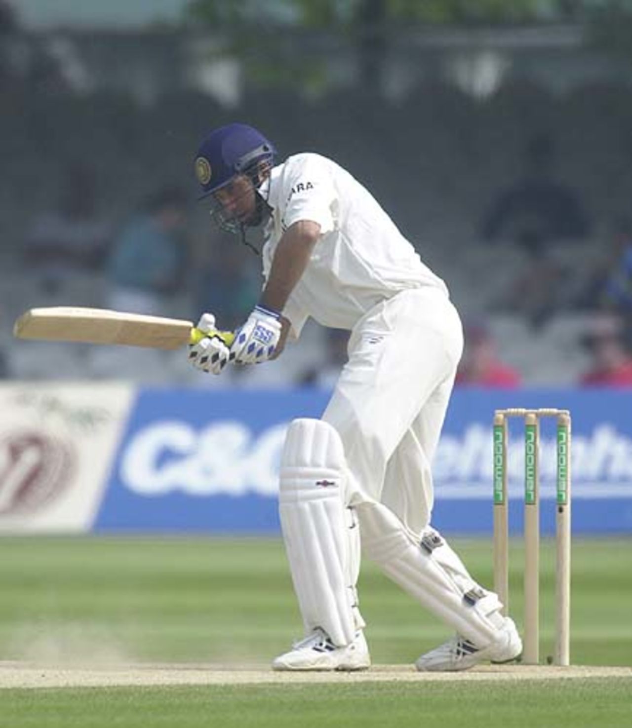 VVS Laxman pushes out in the Indian second innings, England v India 1st npower Test at Lord's