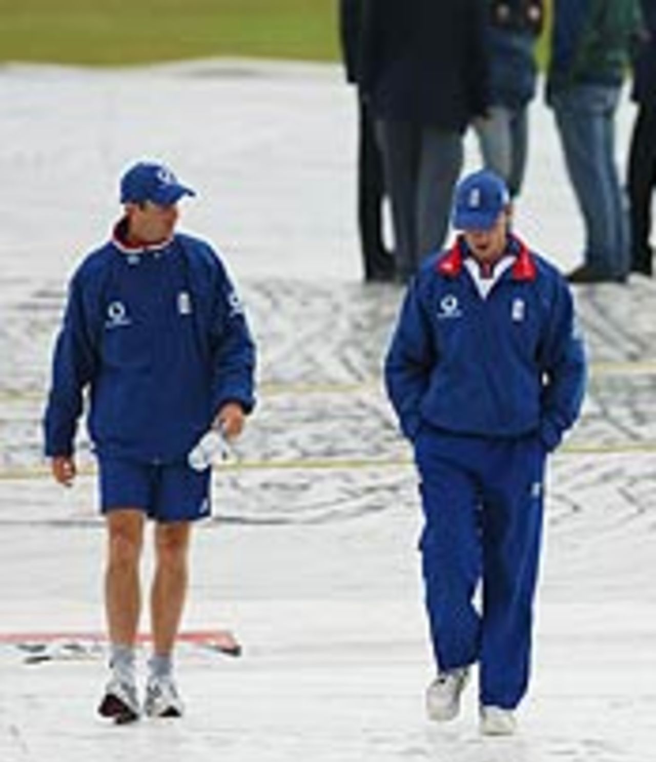 Michael Vaughans walks on covers, Headingley, July 1 2003