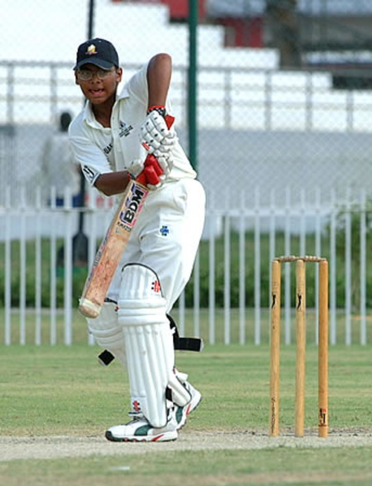 Ramvir Rai of U.A.E was run out after scoring 32, Qatar Under-19s v United Arab Emirates Under-19s at United Bank Ltd Sports Complex Karachi, Youth Asia Cup 2003, 16 July 2003.