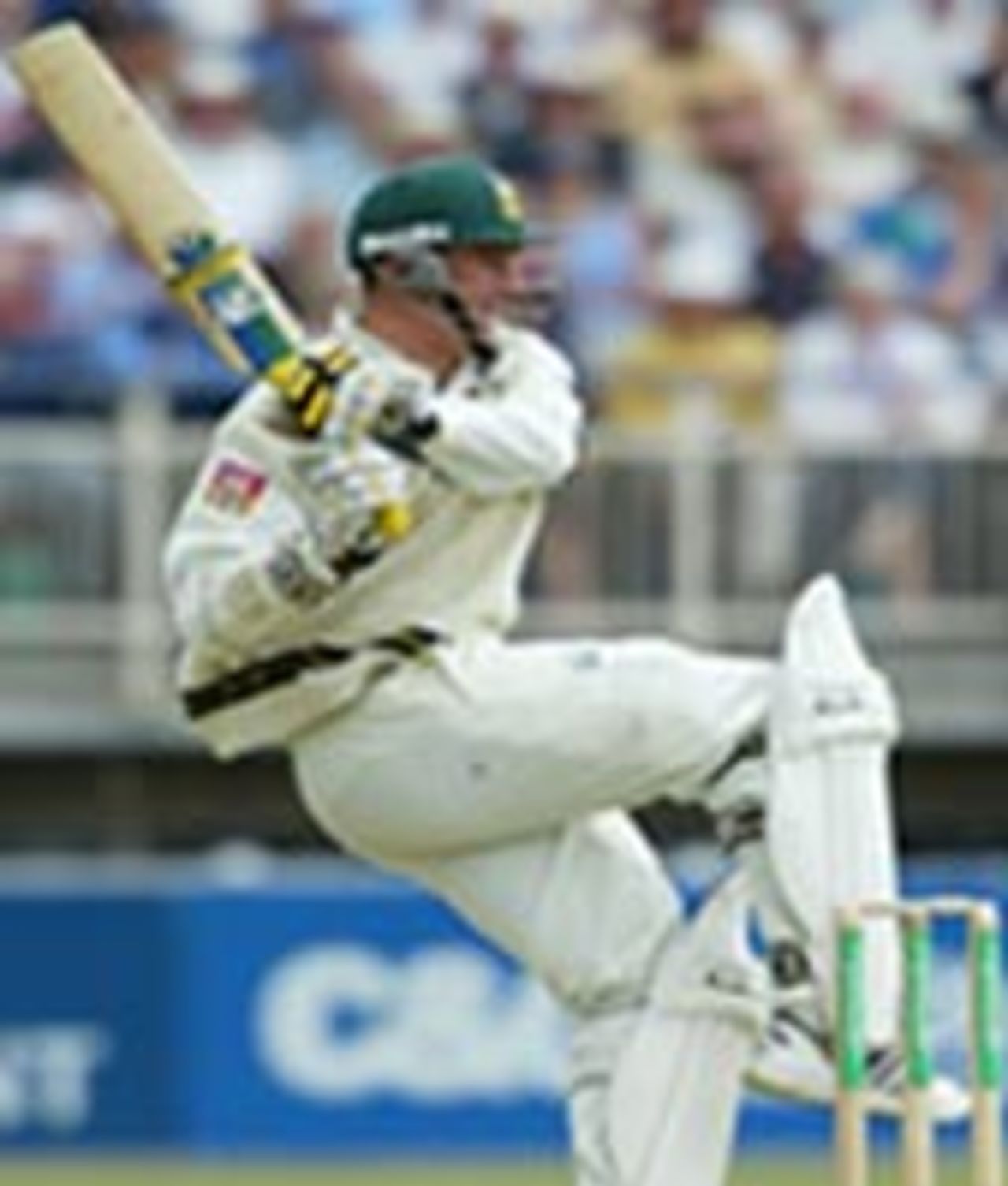 Graeme Smith pulls during the first day of South Africa's first Test against England at Edgbaston