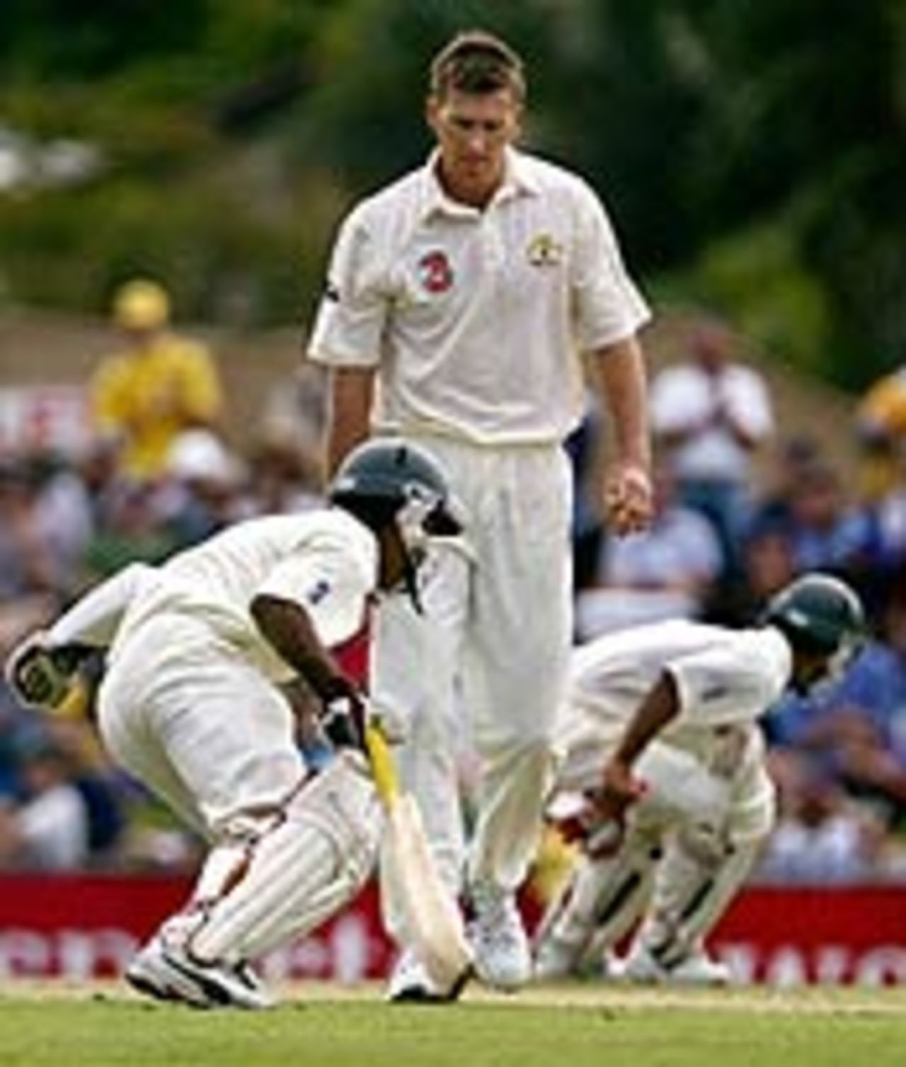 Glenn McGrath trudges back to his mark, Australia v Bangladesh, 2nd Test, July 25, 2003